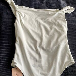 White Off-Shoulder Bodysuit